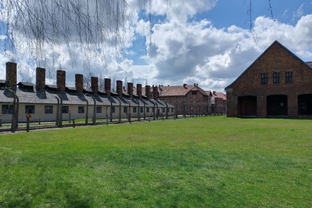 Gebäude auf dem Gelände des ehemaligen Lagers Auschwitz I.
