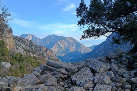 Blick auf die Berge um Termessos.