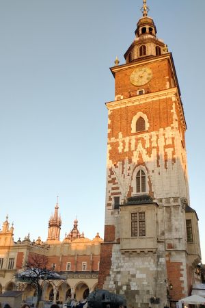 Der Rathausturm von Krakau.