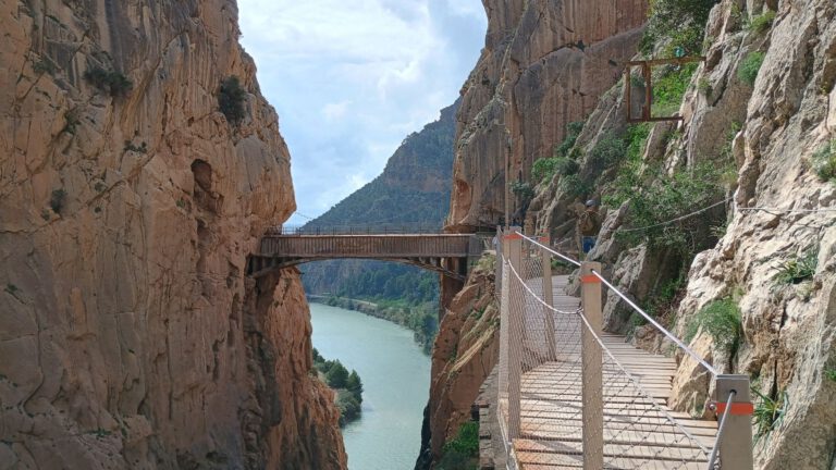 Brücke über die Schlucht am Caminito del Rey