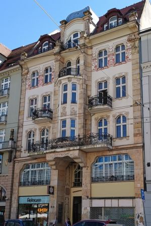 Jugendstilfassade in Poznan.