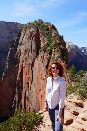 Julia Pracht auf dem Angels Landing Trail.