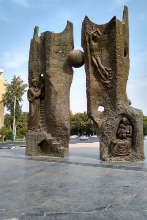 Sowjetische Statue in Taschkent, Usbekistan.