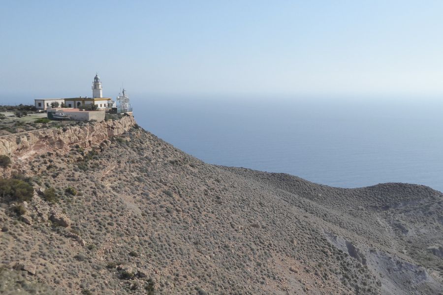 Leuchtturm auf der Mesa Roldan, Cabo de Gata,