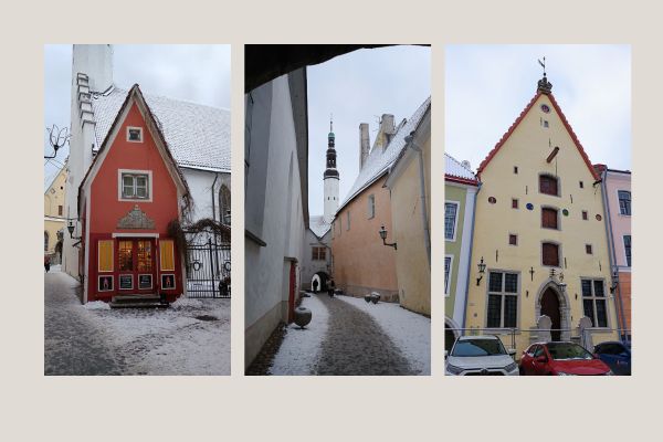 Gebäude und Gassen in der Unterstadt von Tallinn.