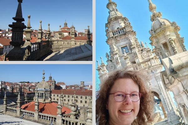 Blick vom Dach der Kathedrale von Santiago de Compostela.