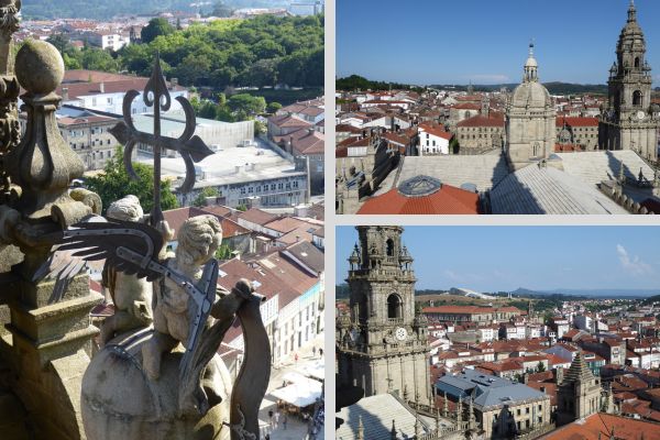 Blick vom Dach der Kathedrale von Santiago de Compostela.
