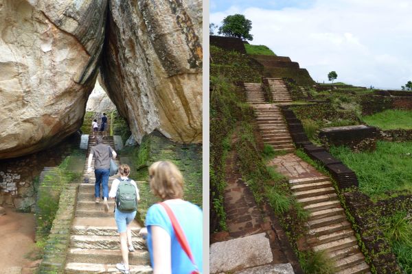 Treppen am Löwenfels, Sigiriya, Sri Lanka.